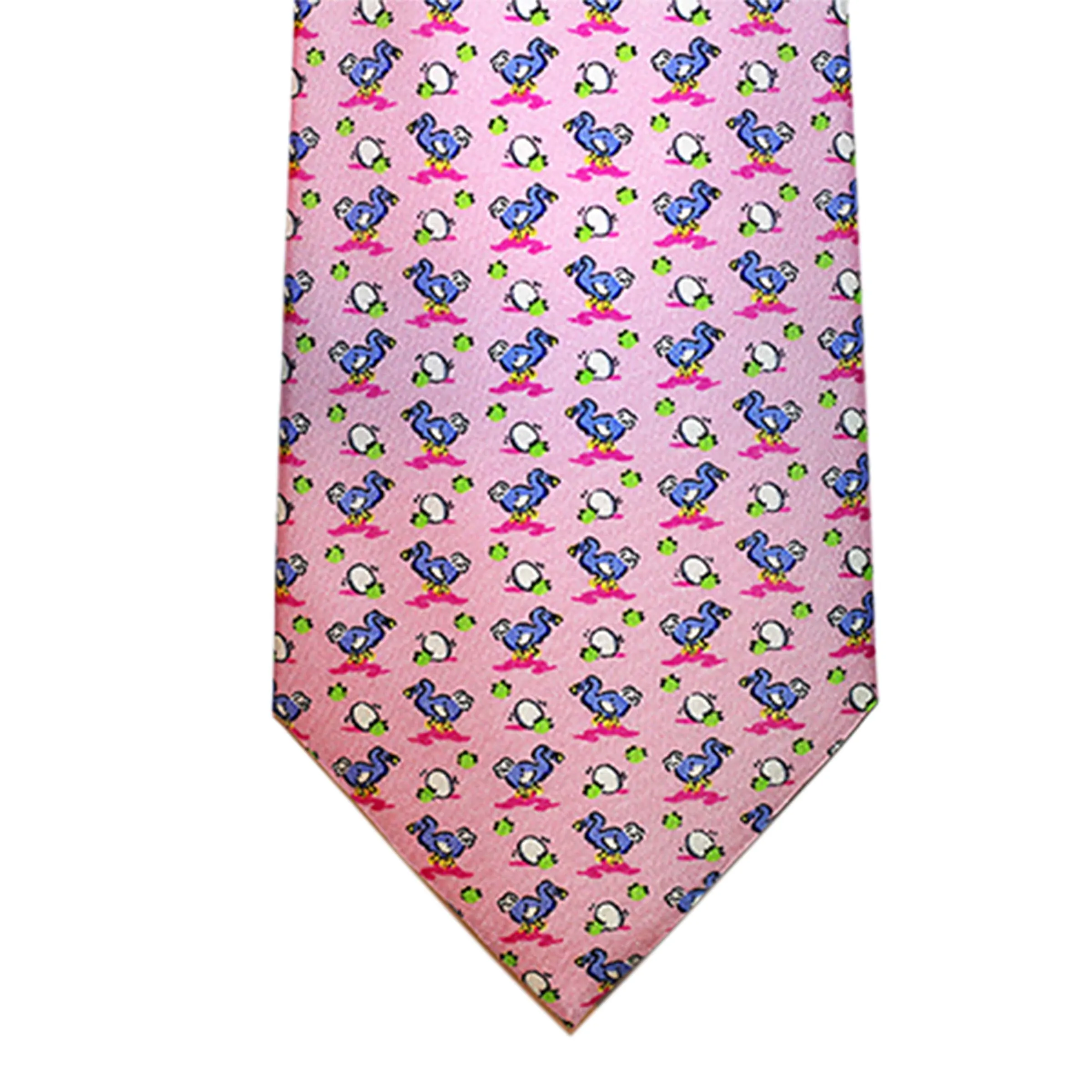 Montauk Ducks Silk Tie, Pink / Blue