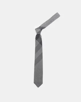 Neck Tie in Grey Plaid