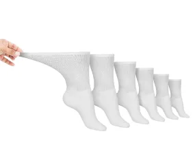 Non-binding Cotton Diabetic Crew Socks (6-pair Pack)