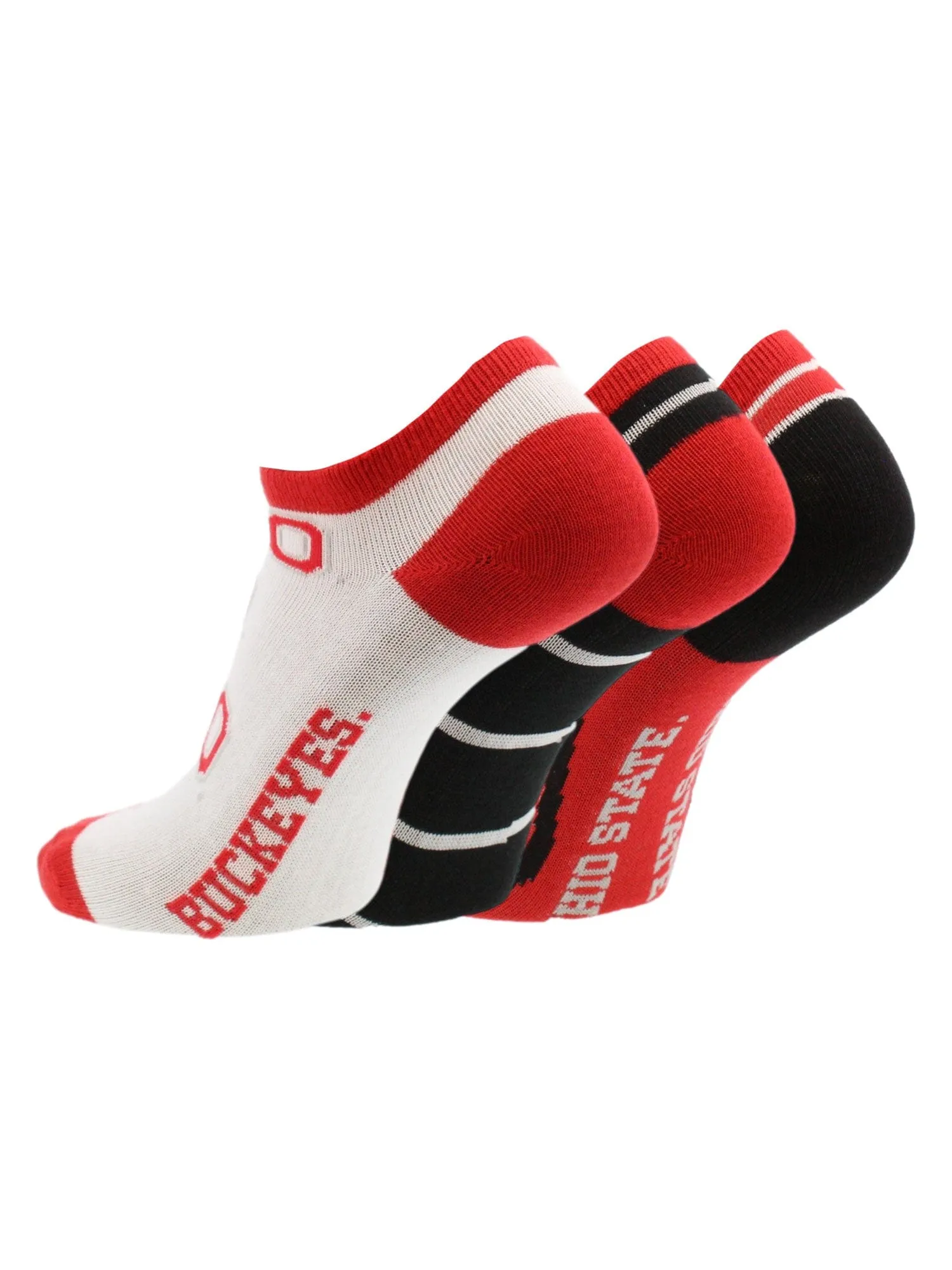 Ohio State Buckeyes No Show Socks Full Field 3 Pack