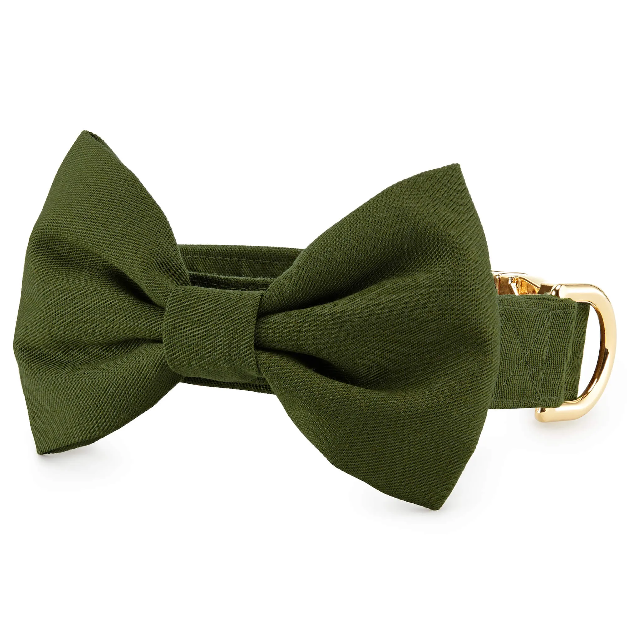 Olive Bow Tie Collar