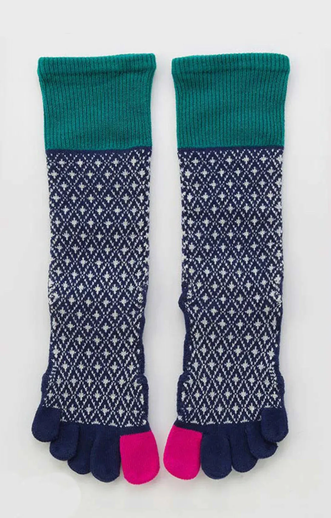 Organic Cotton Diamond Midcalf Grip Socks With *Power Pads*