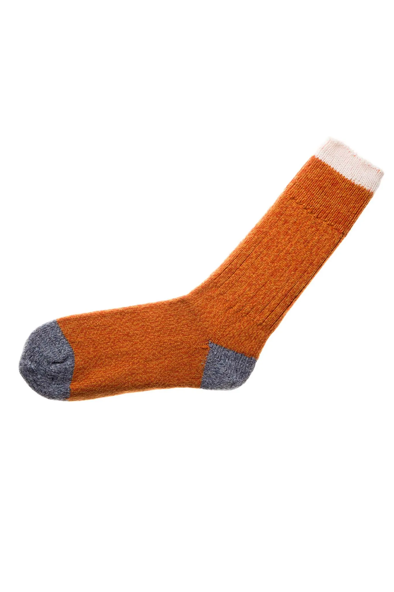 Pata Paca Socks - Melange Orange   Grey