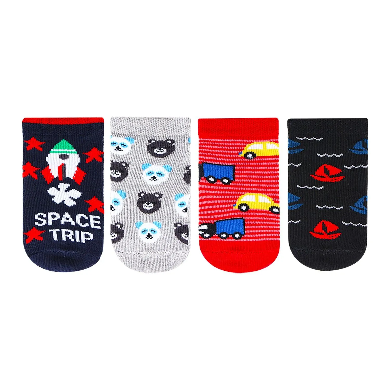 Poochie Baby Socks with Cute Prints - Pack Of 4