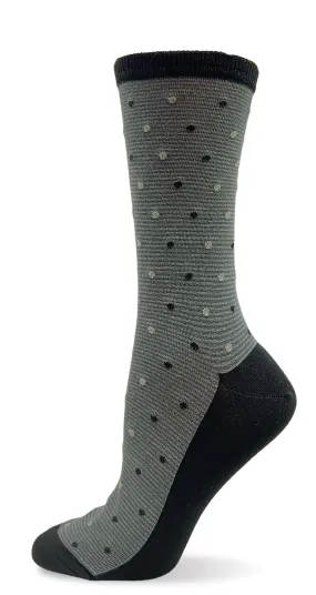 "Dotted Lines" Bamboo Socks by Point Zero-Medium