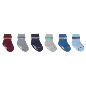 Robeez  6 Pack Infant Socks - Varsity Stripes