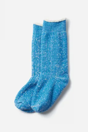 RoToTo Double Face Crew Socks / Blue