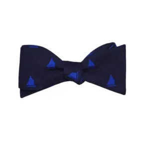 Sailboat Bow Tie - Navy, Woven Silk