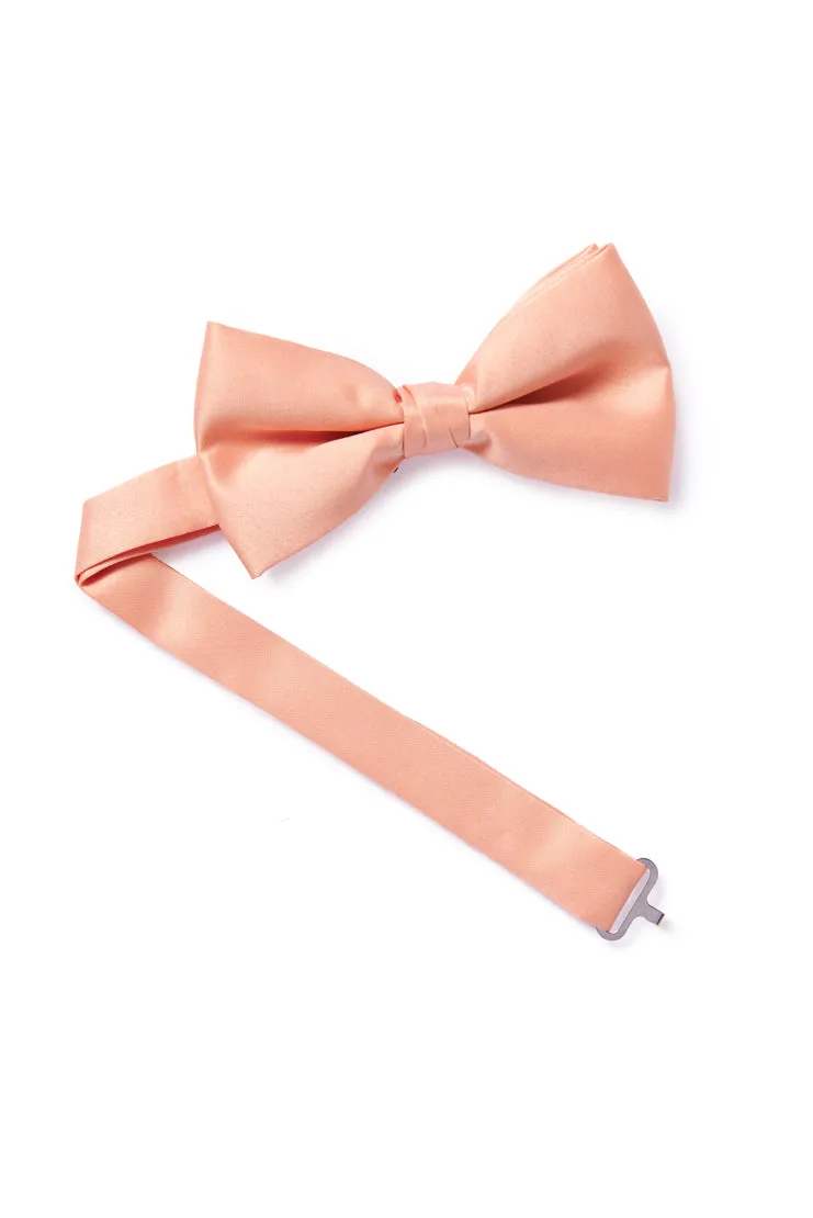 Satin Bow Tie - Pink Nude