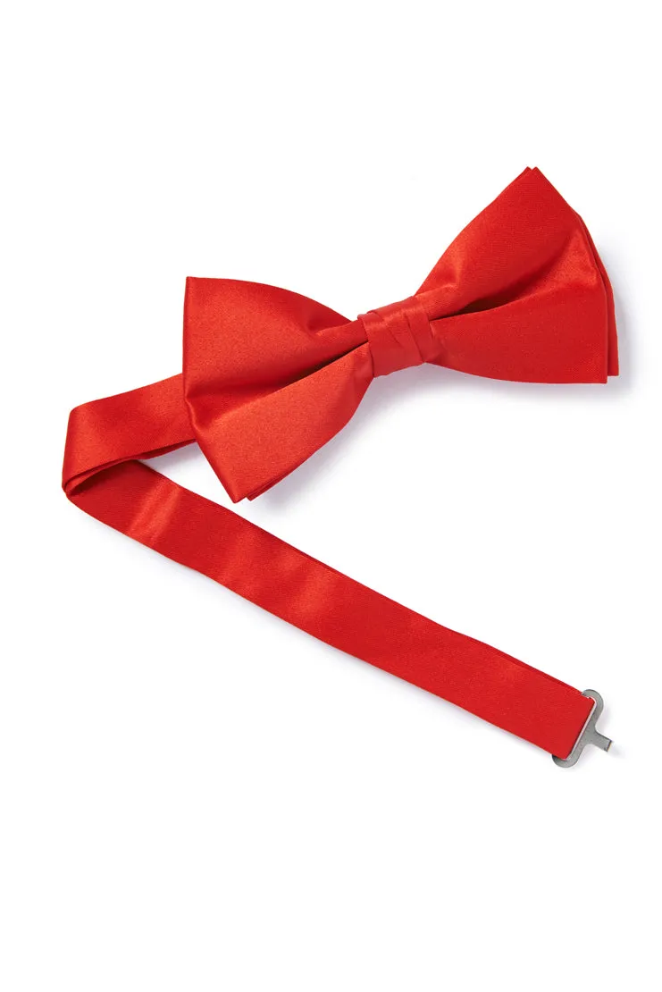 Satin Bow Tie - Red