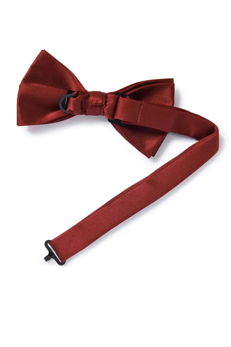 Satin Bow Tie - Wine