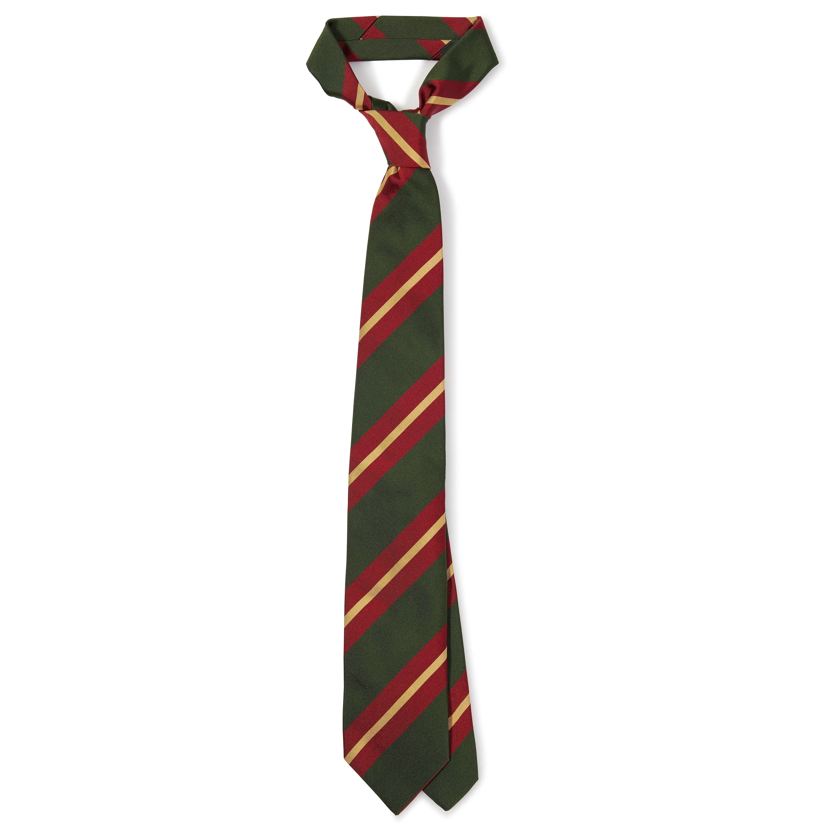 Silk Mogador Regimental Stripe Tipped Tie