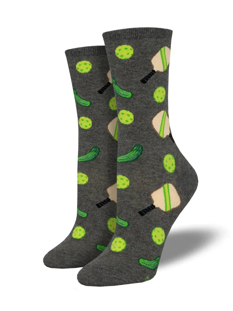 SOCKSMITH WOMENS PICKLEBALL GRAY HEATHER