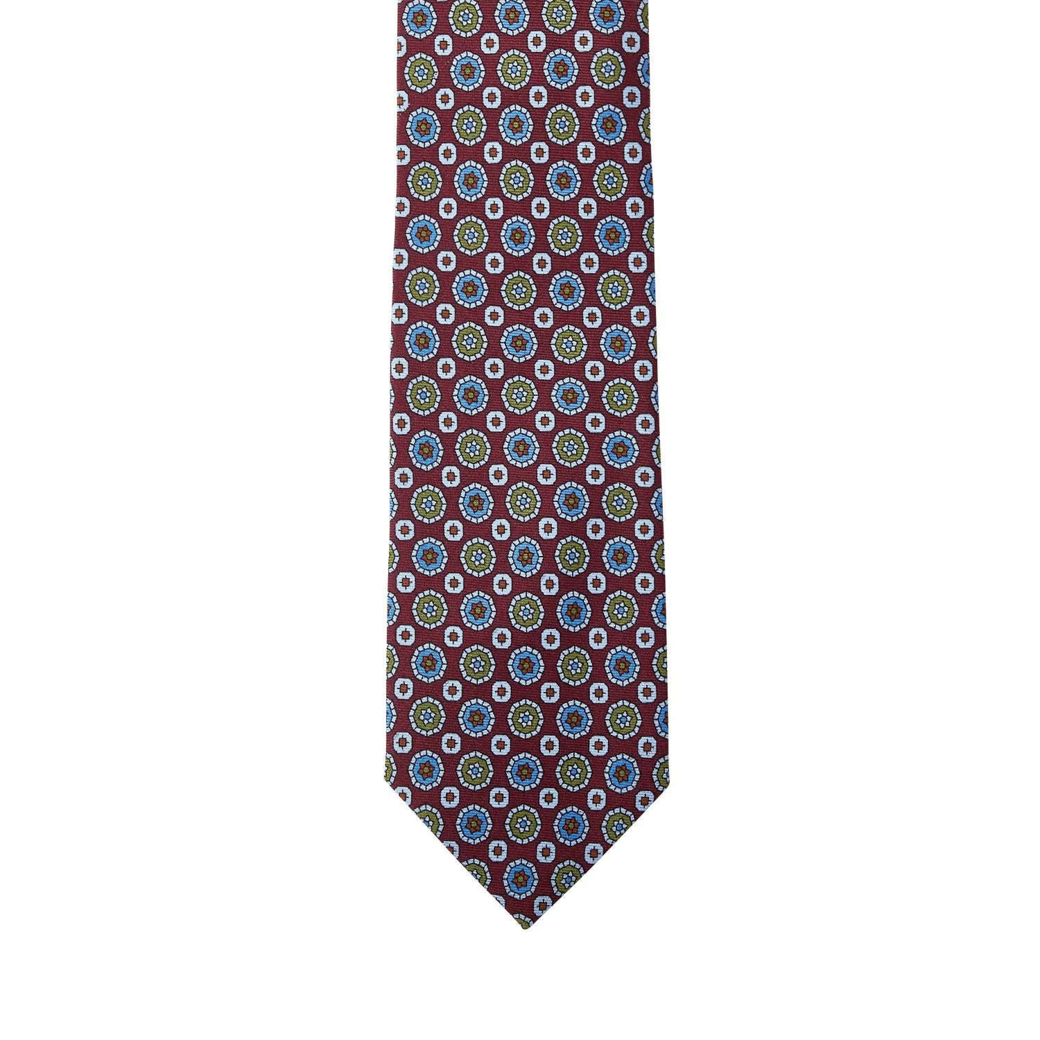 Sovereign Grade Burgundy 36oz Printed Silk Macclesfield Tie