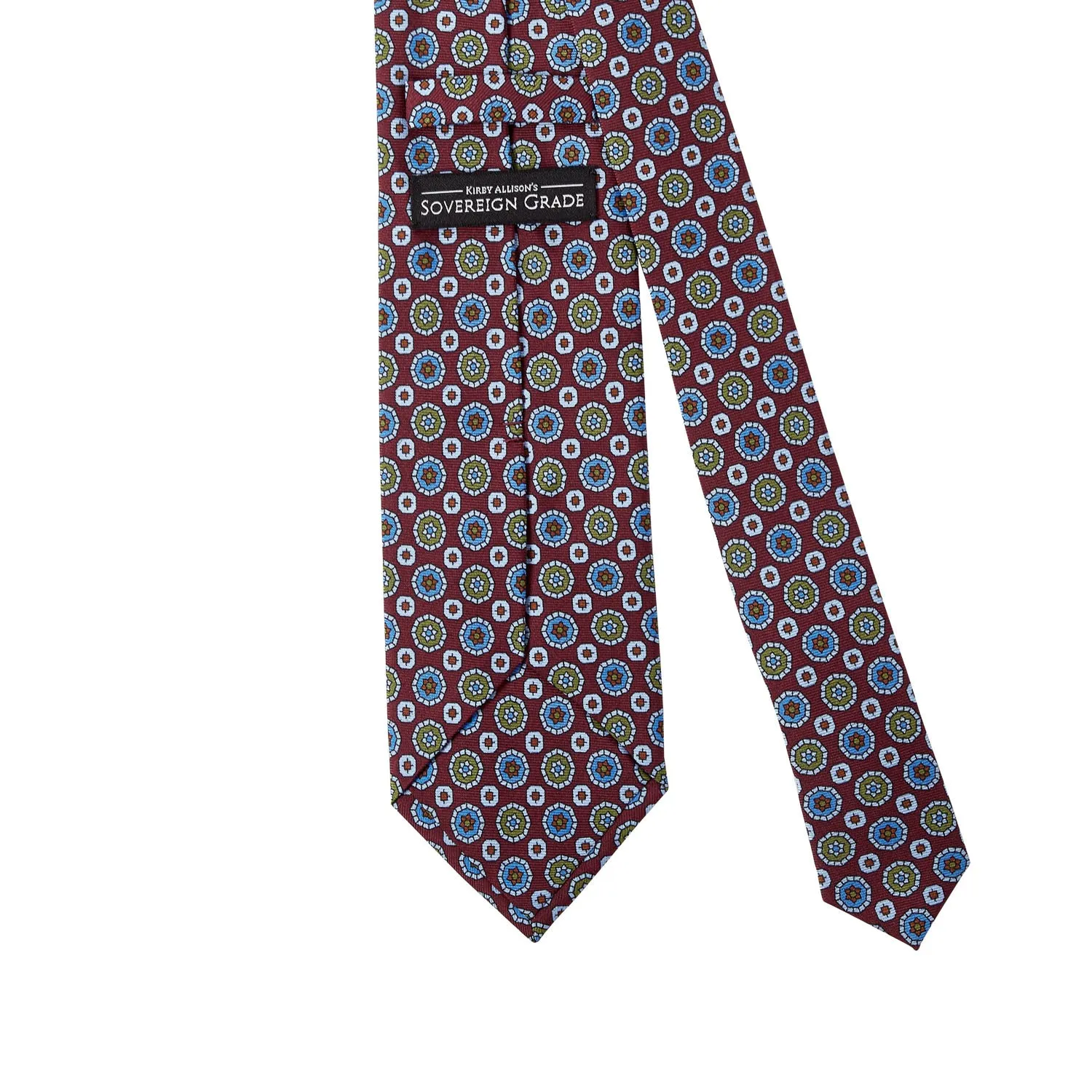 Sovereign Grade Burgundy 36oz Printed Silk Macclesfield Tie