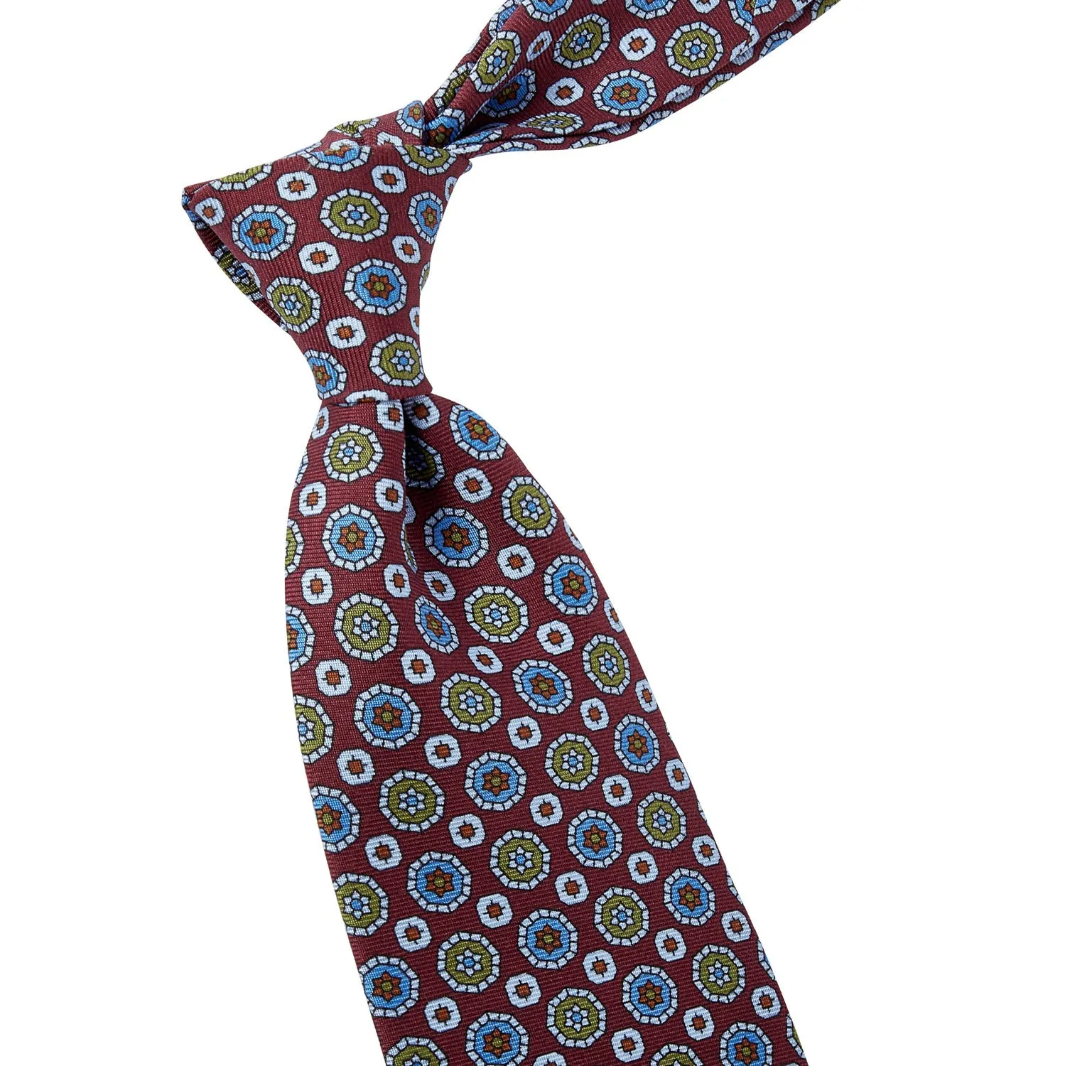 Sovereign Grade Burgundy 36oz Printed Silk Macclesfield Tie