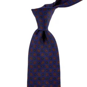 Sovereign Grade Navy and Chestnut Diamond Alternating Ancient Madder Silk Tie