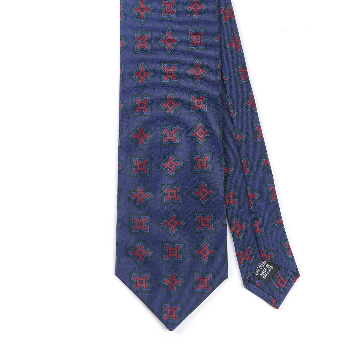 Sovereign Grade Navy Large Medallion Ancient Madder Tie, 150cm