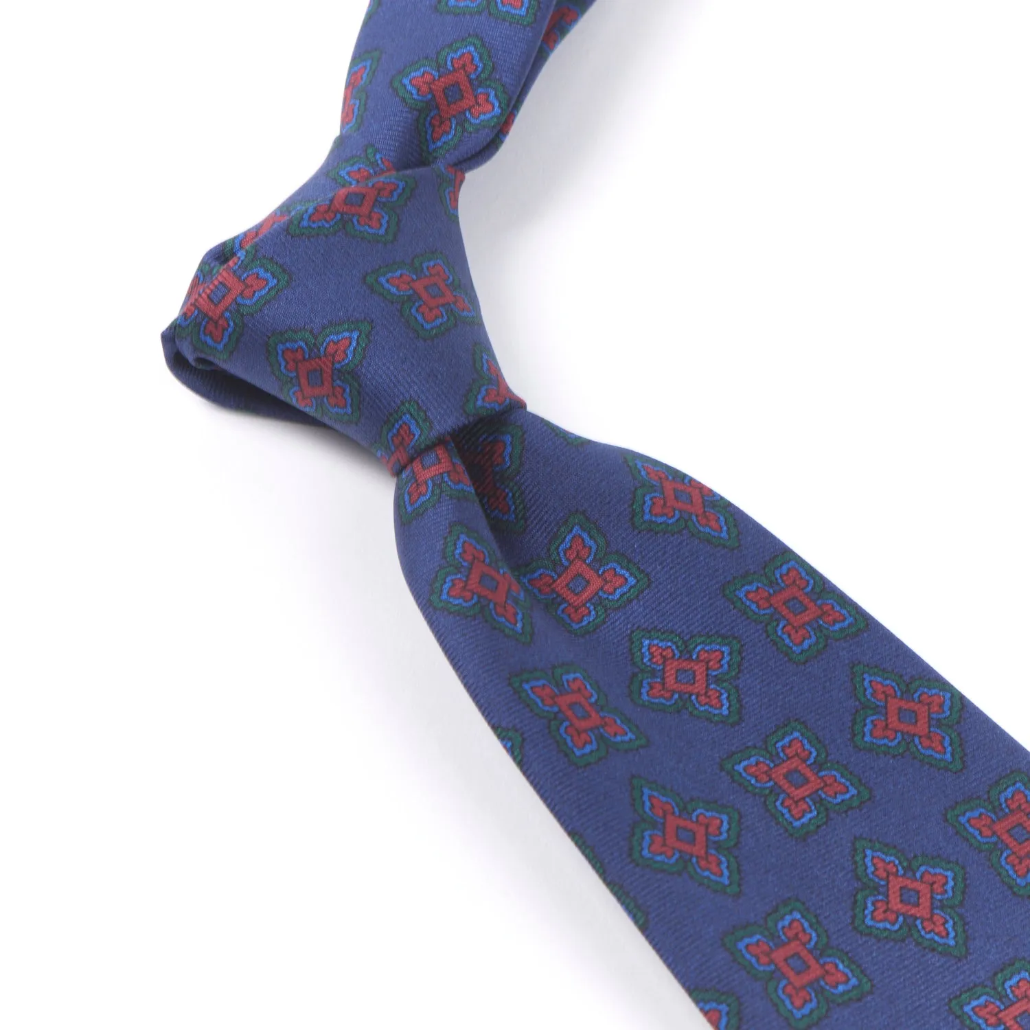 Sovereign Grade Navy Large Medallion Ancient Madder Tie, 150cm