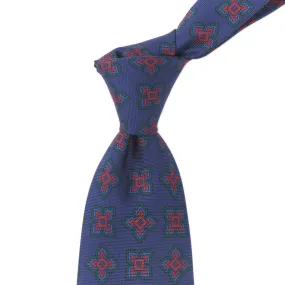 Sovereign Grade Navy Large Medallion Ancient Madder Tie, 150cm