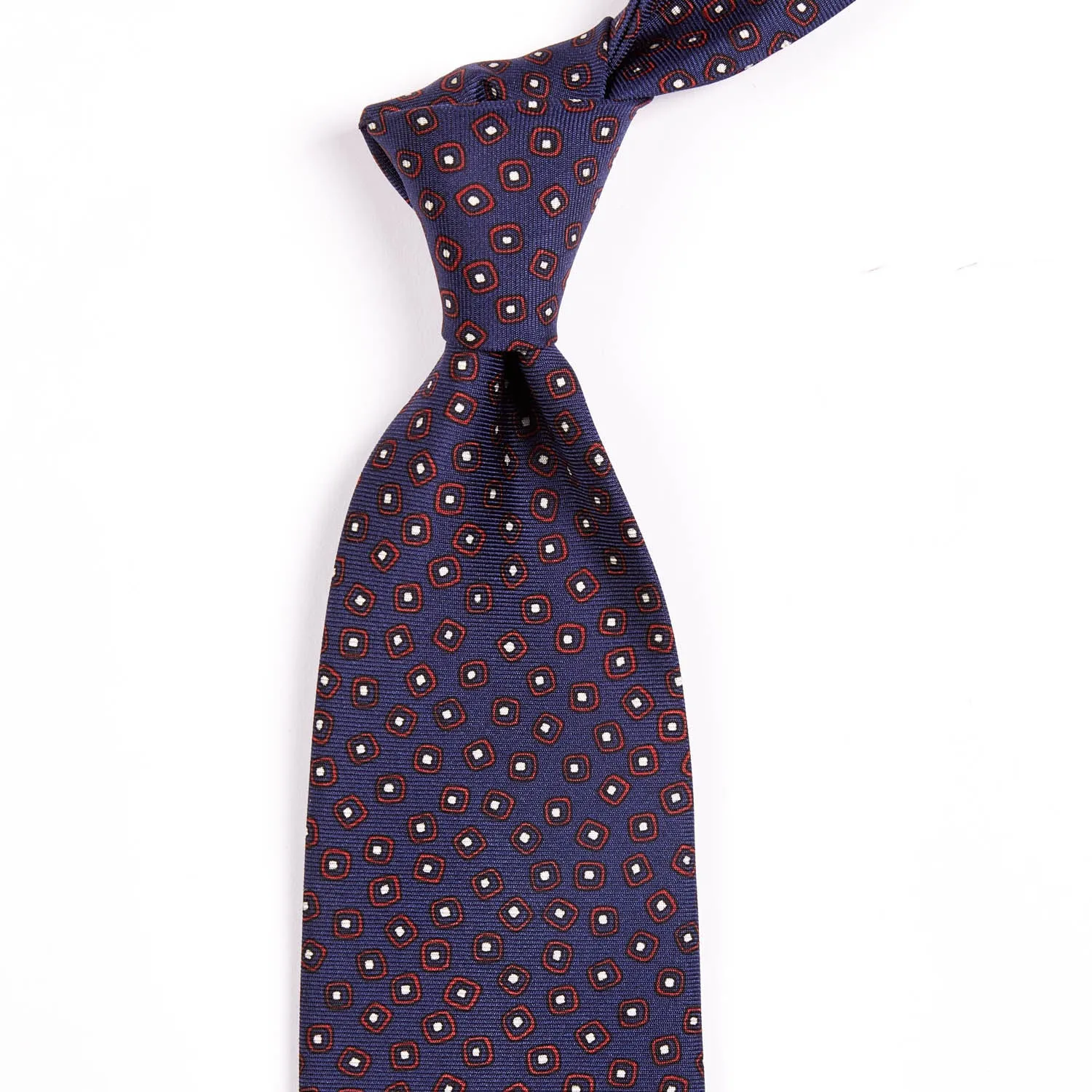 Sovereign Grade Navy/Red Eton Printed Silk Tie, 150cm