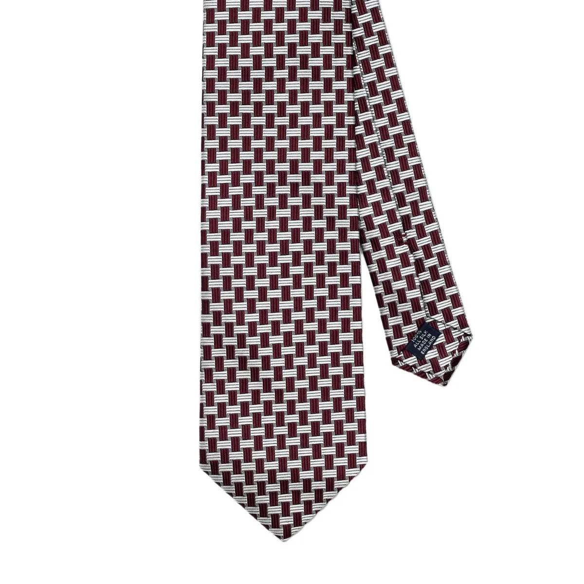 Sovereign Grade Oxblood Basket Weave Silk Tie