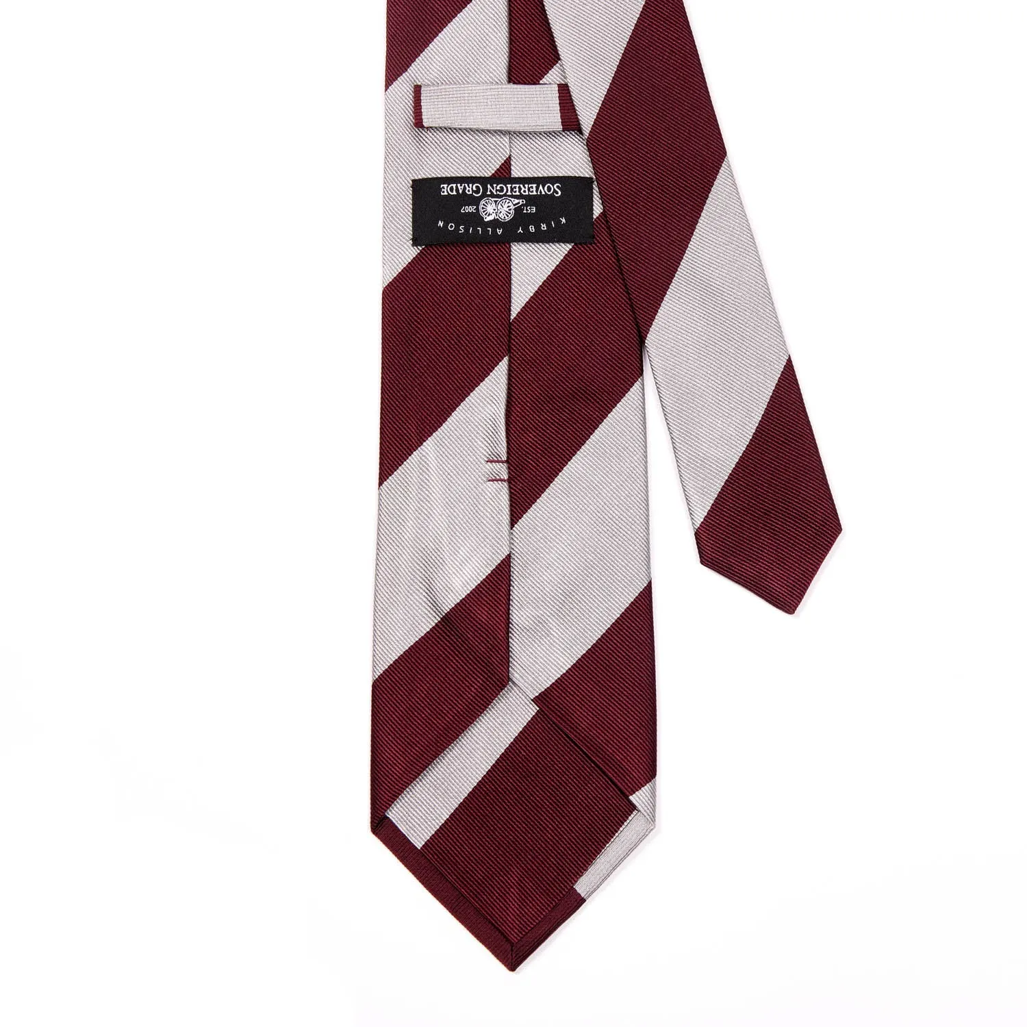 Sovereign Grade Oxblood Wide Rep Tie, 150cm