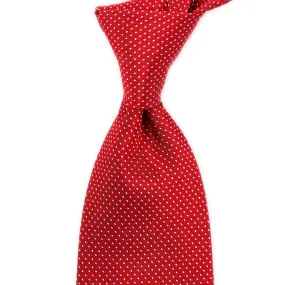 Sovereign Grade Red Silk Micro Dot Tie