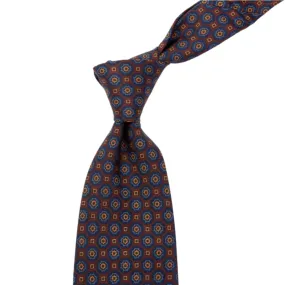 Sovereign Grade Rust/Blue Floral Medallion Ancient Madder Tie