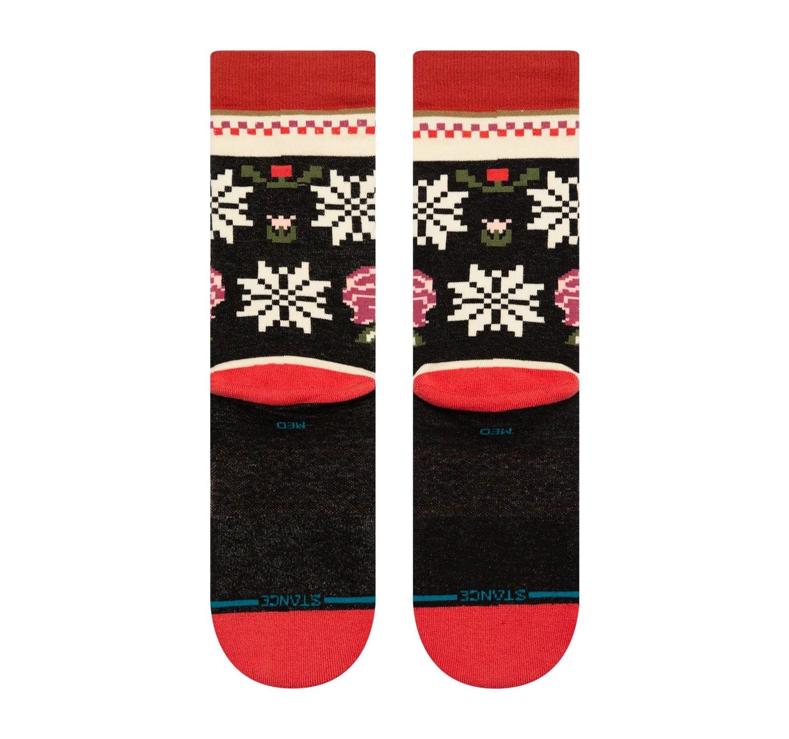 Stylish Womens Crew Socks with Toe Mist Design