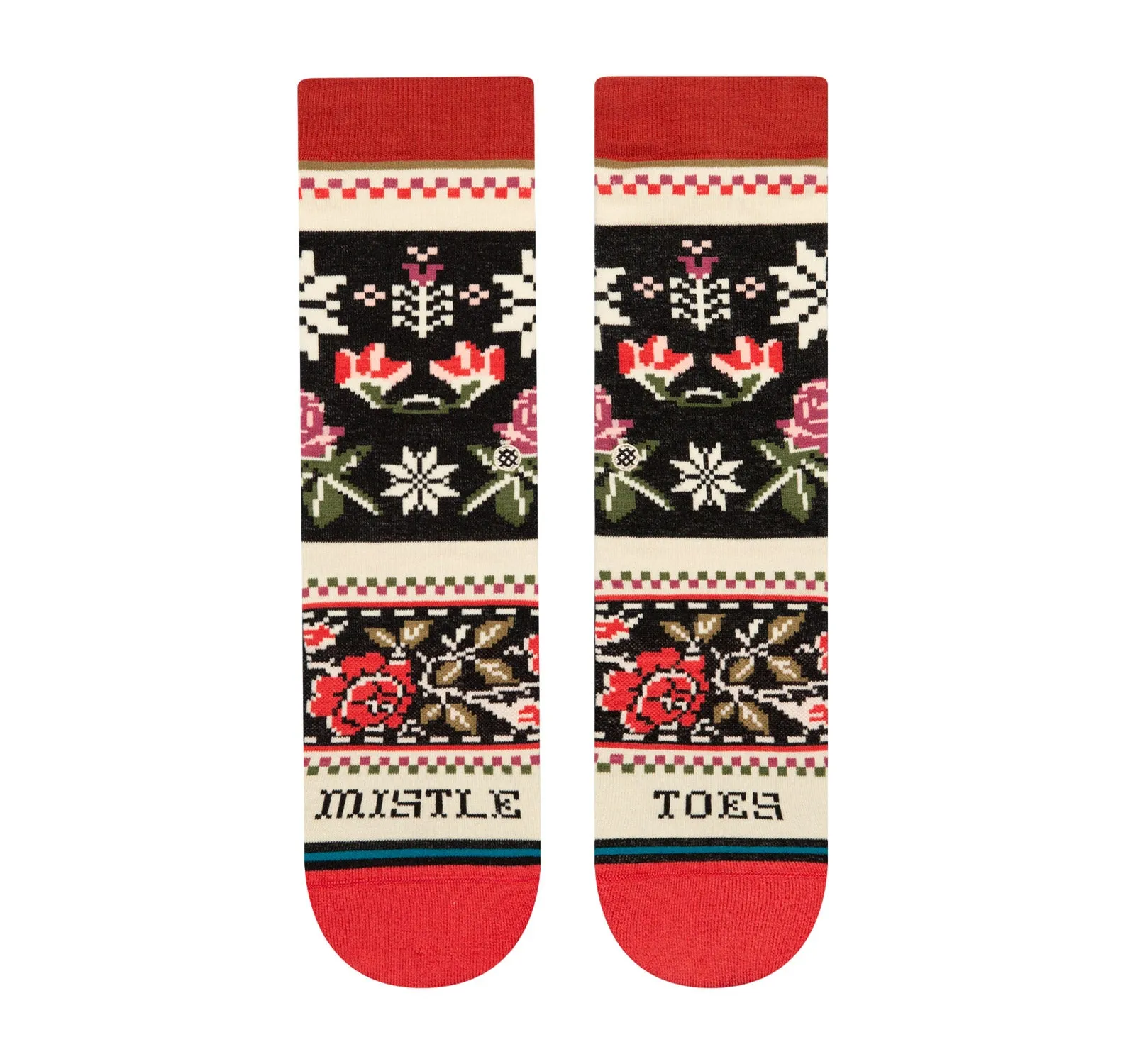 Stylish Womens Crew Socks with Toe Mist Design