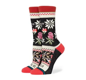 Stylish Womens Crew Socks with Toe Mist Design