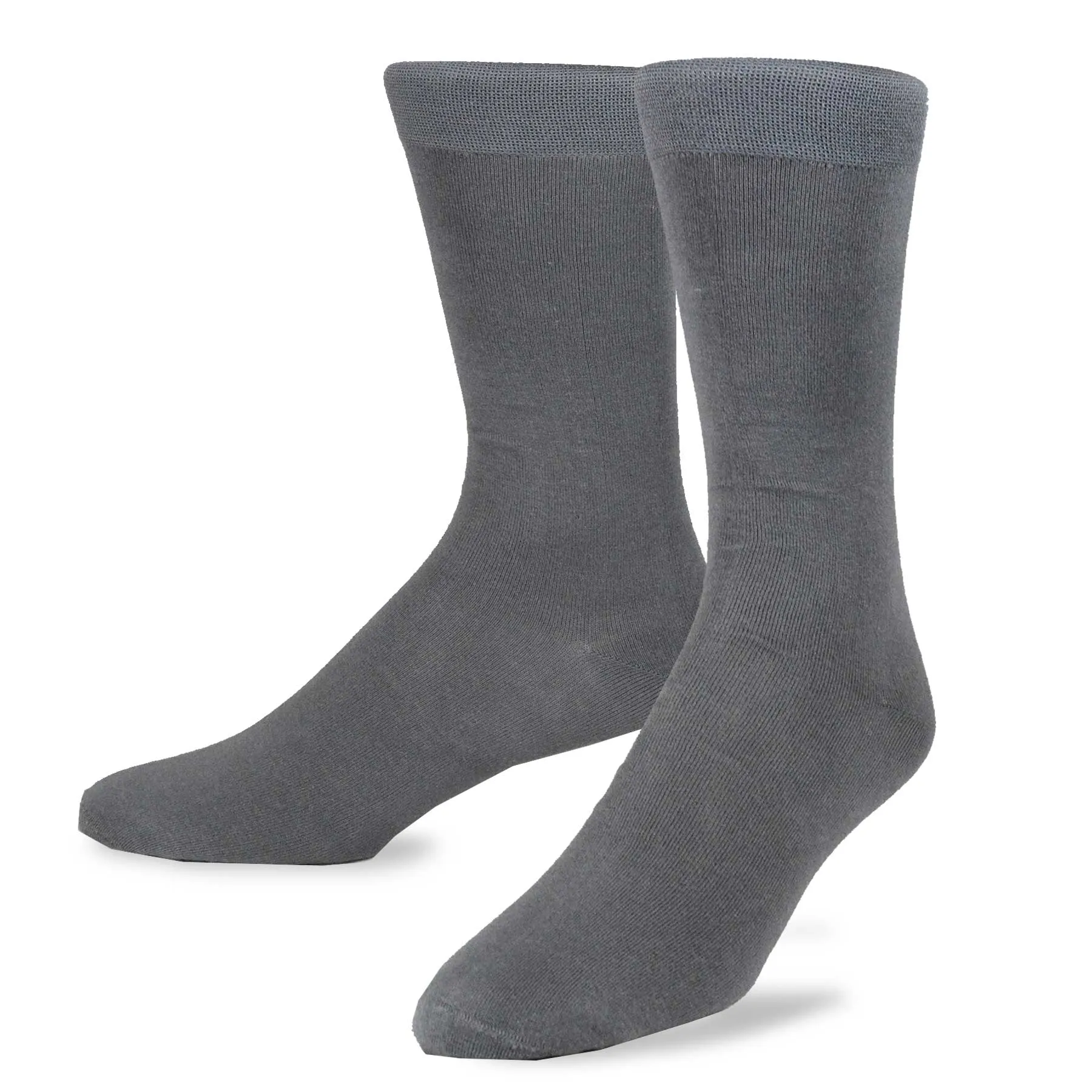 TeeHee Socks Men's Casual Bamboo Crew Black, Grey, Navy 3-Pack (50024)