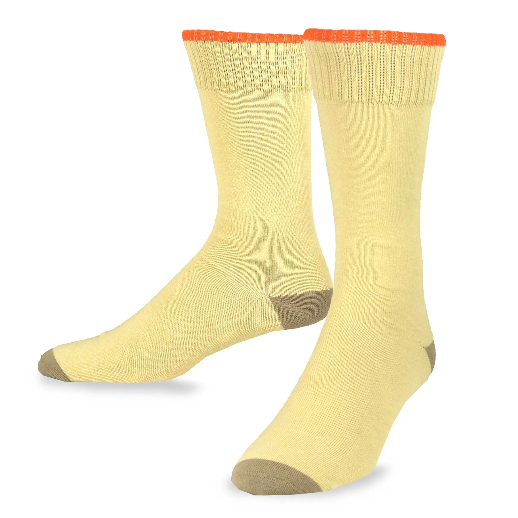 TeeHee Socks Men's Casual Cotton Crew Basic Stripe 4-Pack (50385)