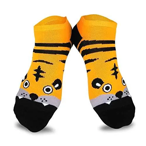 TeeHee Socks Women's Novelty Polyester No Show Animal 6-Pack (N2004)