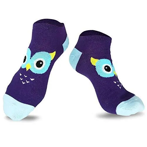 TeeHee Socks Women's Novelty Polyester No Show Animal 6-Pack (N2004)