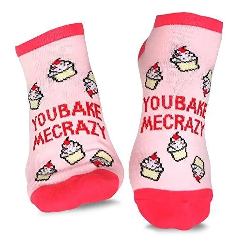 TeeHee Socks Women's Novelty Polyester No Show Food 6-Pack (N2006)