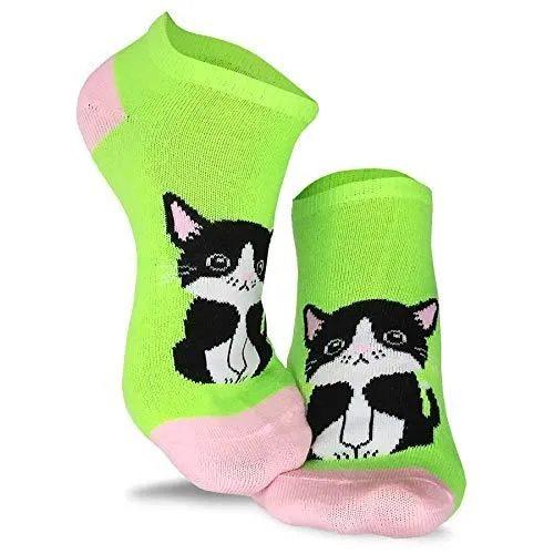 TeeHee Socks Women's Novelty Polyester No Show Pet 6-Pack (N2003)