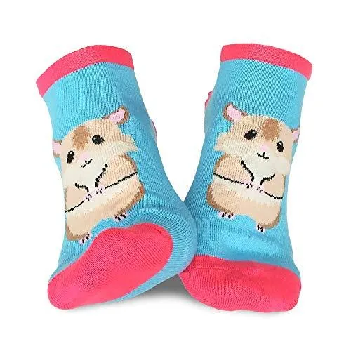 TeeHee Socks Women's Novelty Polyester No Show Pet 6-Pack (N2003)