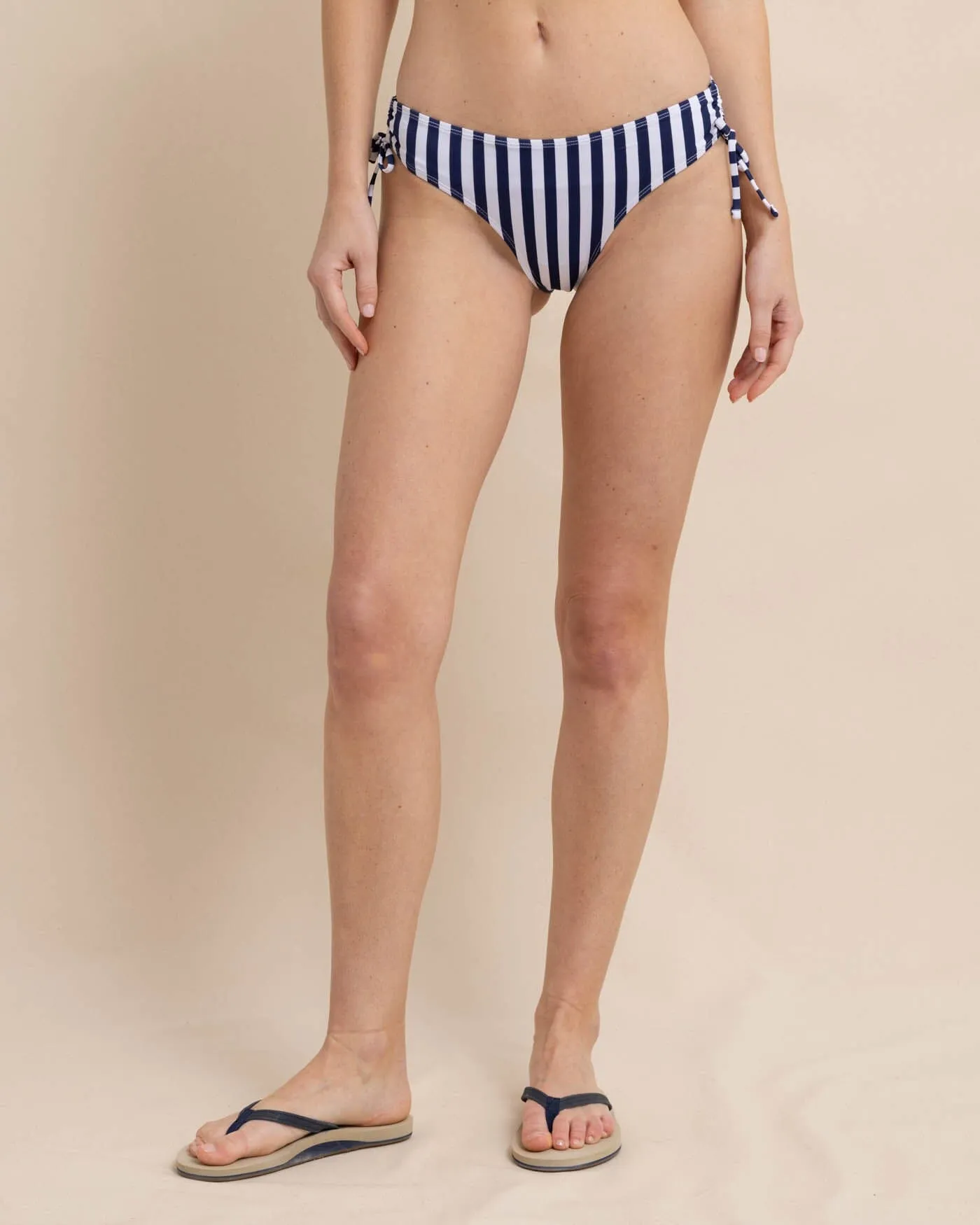 Tie Side Bikini Bottom in Seaside Adventure Stripe